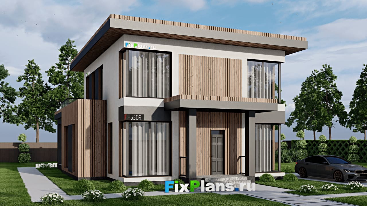 Двухэтажный дом F-5309 — фасад