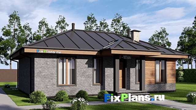 Одноэтажный дом F-18566